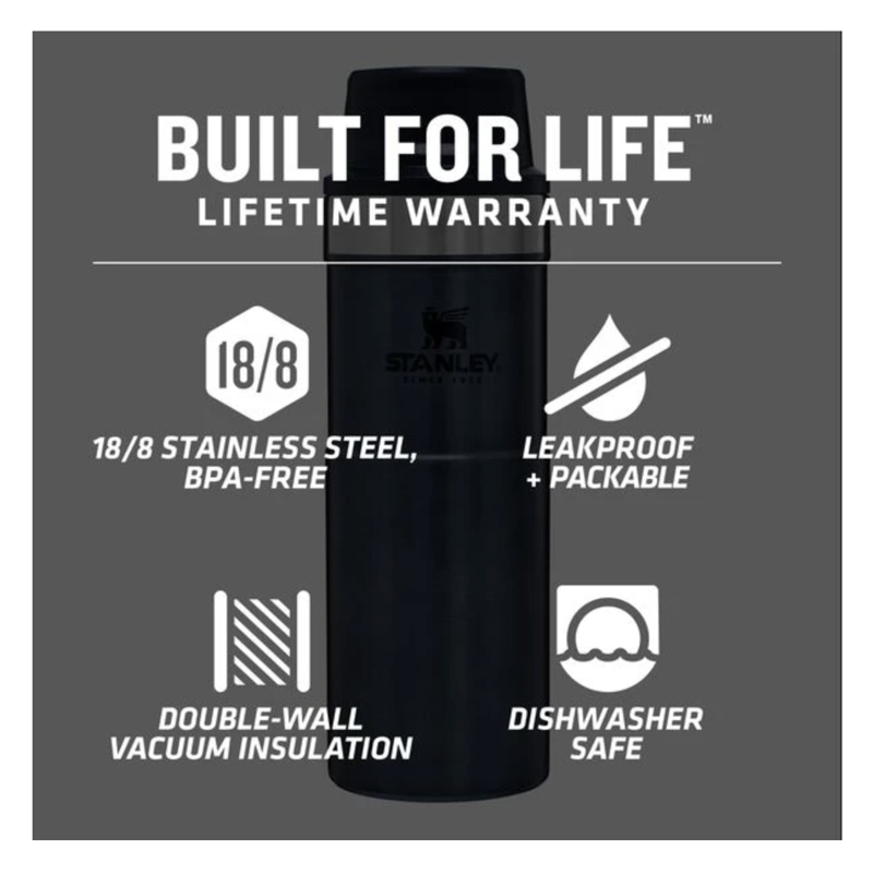 Stanley Classic Trigger-Action Travel Mug 16oz/400ml Hammertone Nightfall Blue-4